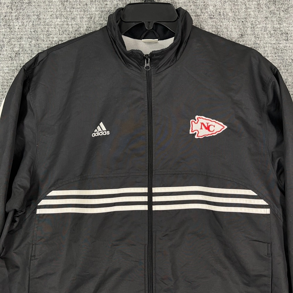 Kansas City Chiefs Jacket‎ Mens M Black Adidas Football NFL Sports Vintage Y2K
